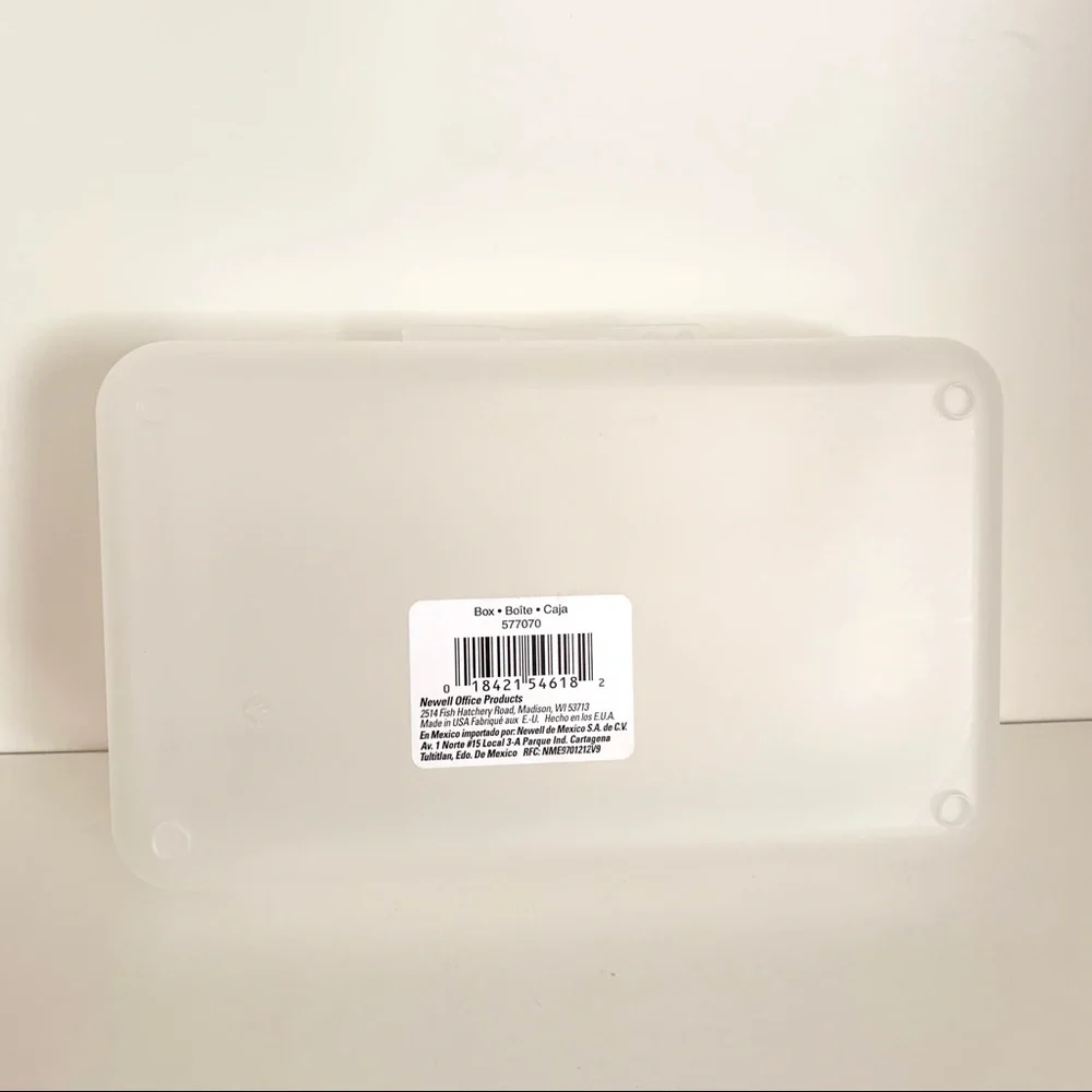 Vintage clear spacemaker stationary pencil case